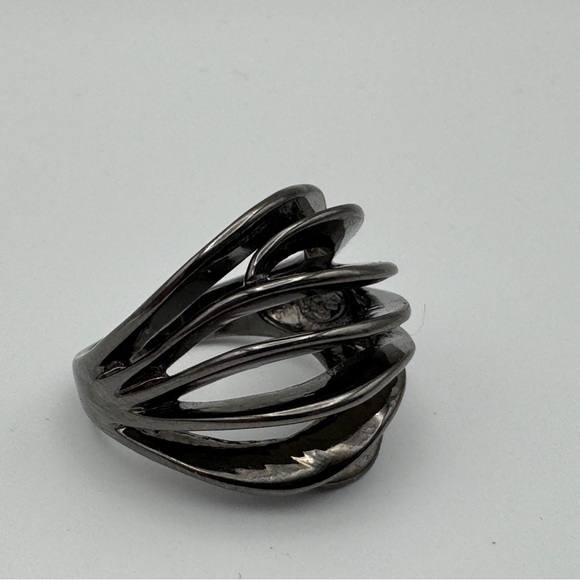 Premier Design “All the Rage” Hematite Ring Size 8 Statement Jewelry - Picture 1 of 8
